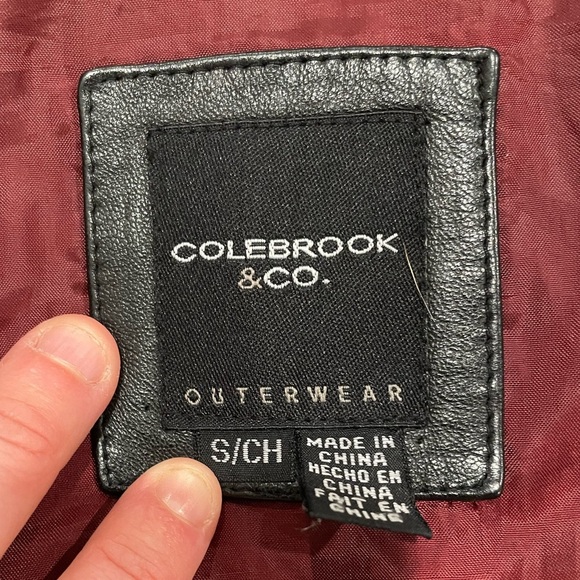 Colebrook & Co vintage black leather jacket, size small - Picture 11 of 13